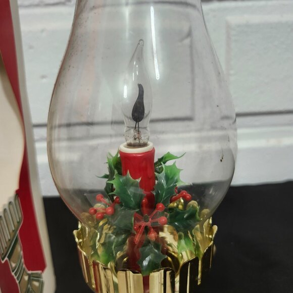 Vintage Beacon Electric Flickering Flame Hurricane Lamp - Picture 4 of 10
